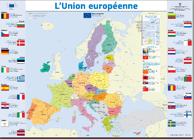 L'Union Européenne (Carte) - Maison De L'Europe En Limousin à Carte De L Europe 2017