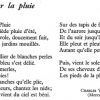 Ma Soeur La Pluie (Charles Van Lerberghe) | Pluie, Poésie intérieur Paroles La Pluie