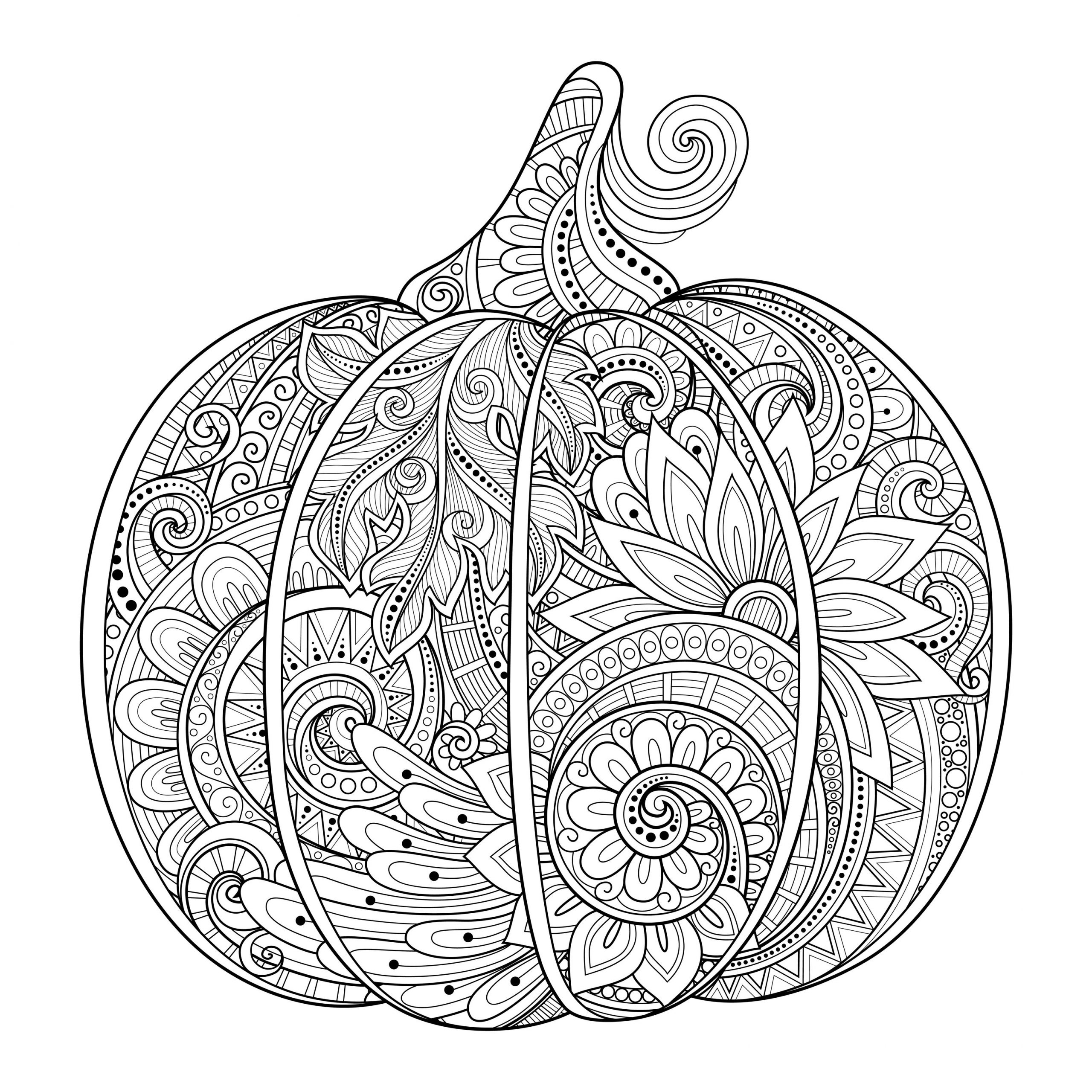 Magnifique Citrouille D Halloween Zentangle concernant Dessin Halloween Citrouille A Imprimer Gratuit