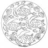 Mandala Poisson En Mer - Coloriage Mandalas - Coloriages dedans Mandala À Imprimer Facile