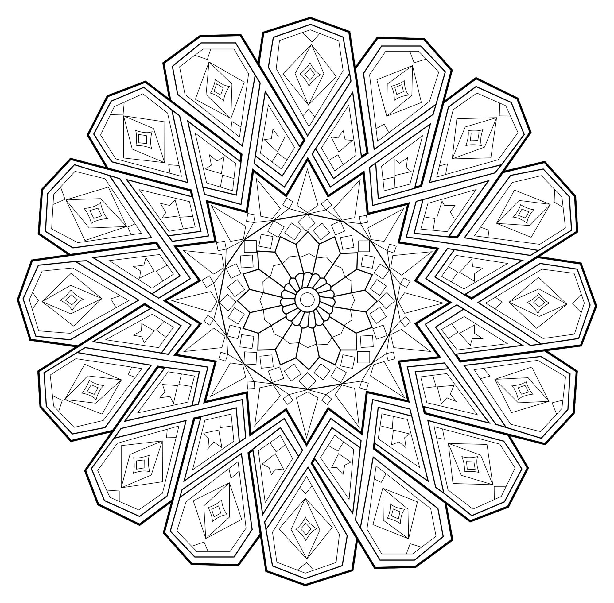 Mandala Zen Antistress 1 - Mandalas - Coloriages à Coloriage De Mandala Difficile A Imprimer