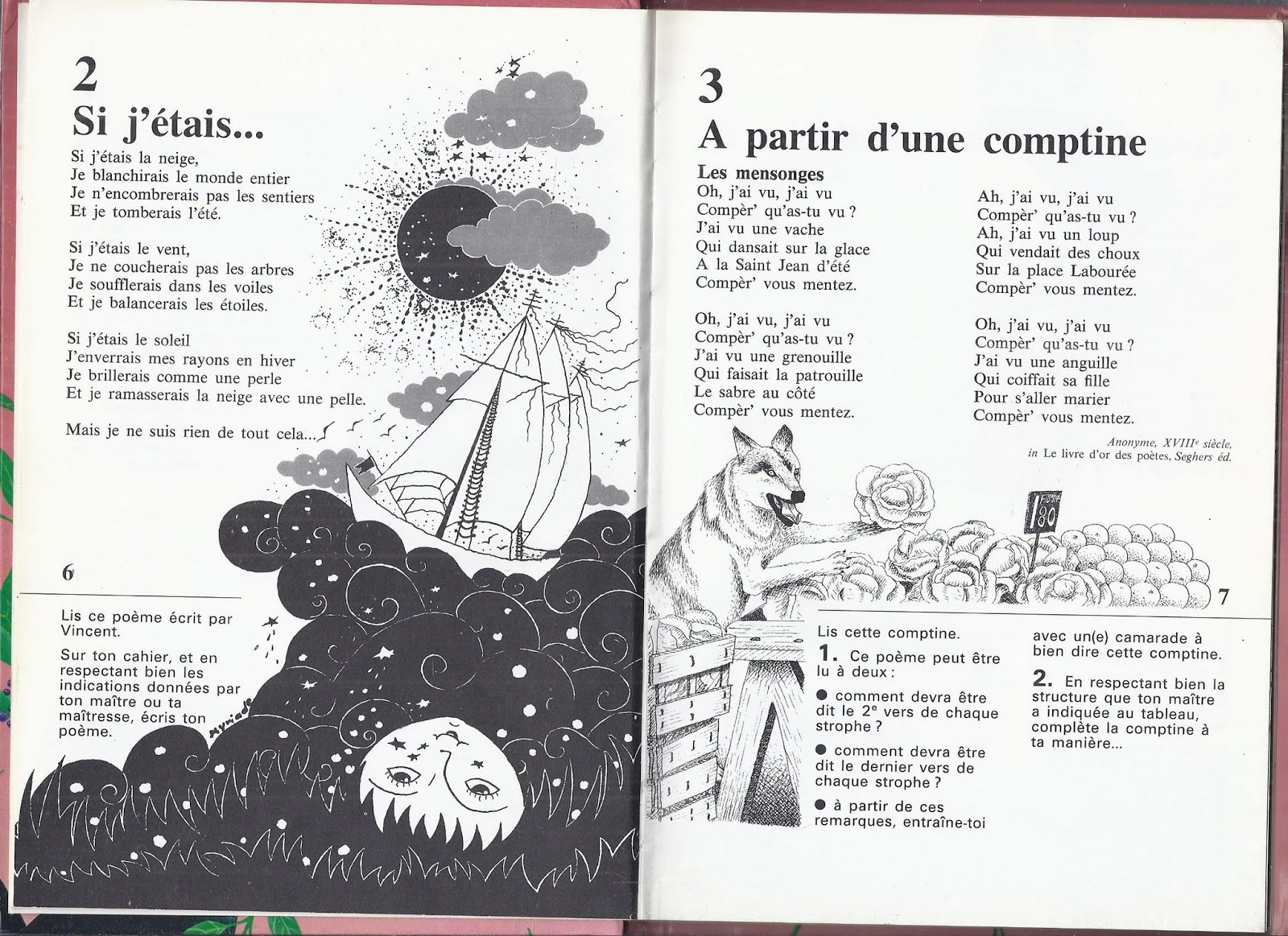 Manuels Anciens: Séménadisse, Création Poétique Cm (1981) serapportantà Poésie Anonyme
