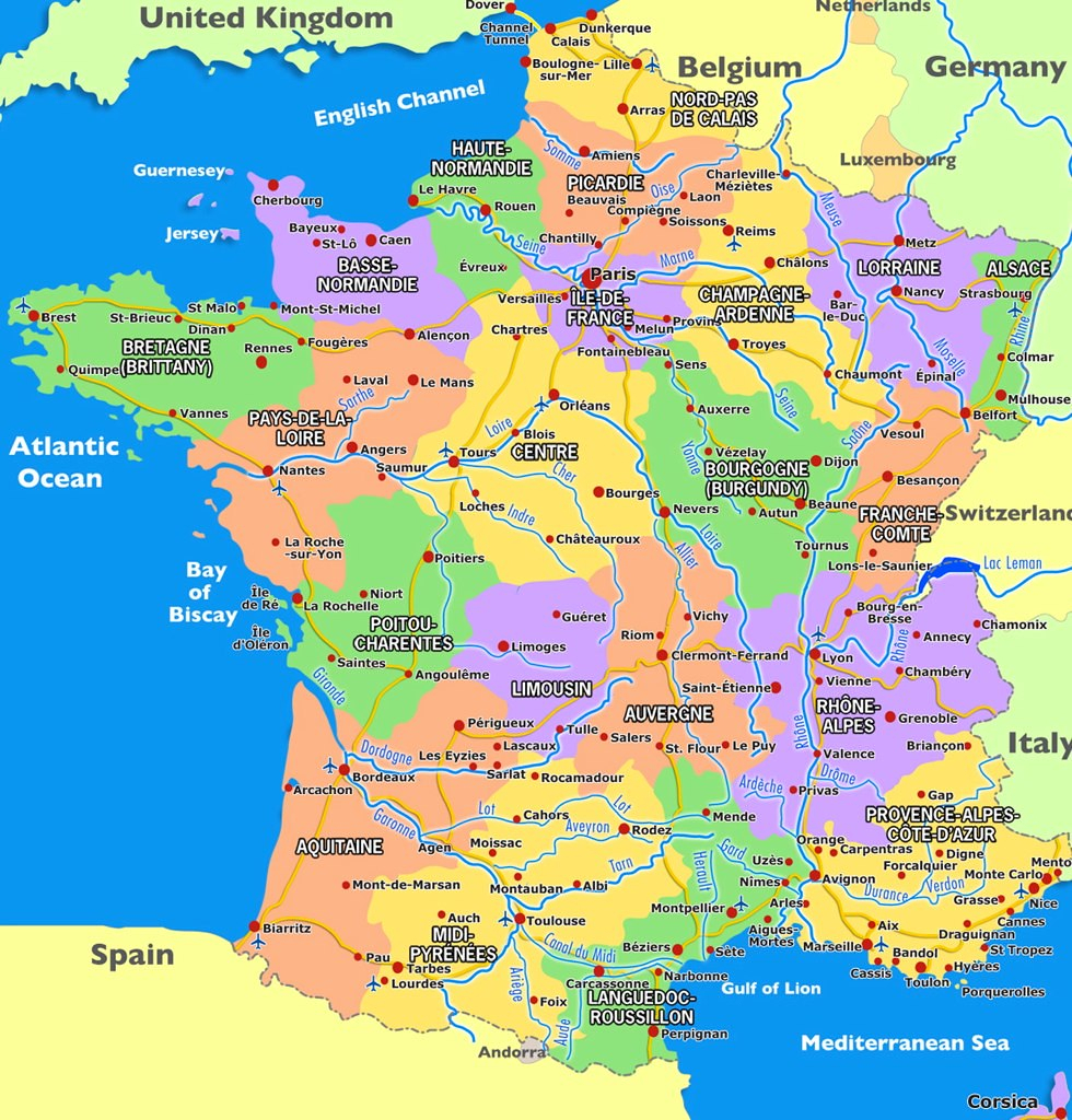 Map Of France, Undated | The Political Regions Of France dedans Map De France Regions