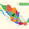 Mapa De México: Político, Regiones, Relieve, Para Colorear dedans Nombre De Region