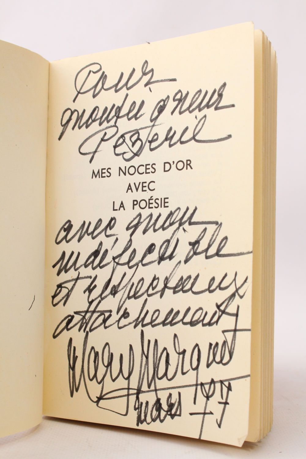 Marquet : Mes Noces D&amp;#039;Or Avec La Poésie. Récitals 1975 dedans Carte Invitation Noces D Or