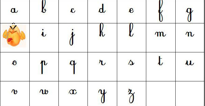Maternelle: Alphabet À Trous En Cursives concernant Alphabet En Script
