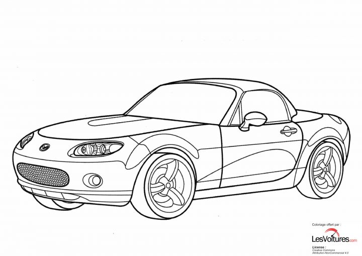 Mazda-Mx-5-Coloriage-Voiture | Les Voitures à Coloriage Vehicule