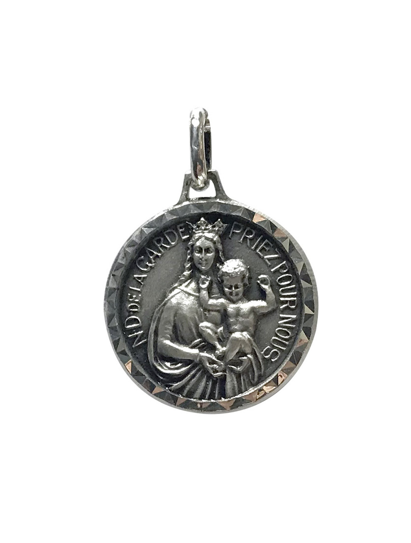 Médaille Notre-Dame De La Garde Ronde Facettée - Argent intérieur Notre Dame De La Garde Marseille Boutique