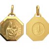 Médaille Octogonale 18 Mm Plaqué Or | Boutique Officielle tout Notre Dame De La Garde Marseille Boutique