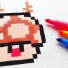 Meilleure Nouvelle Kawaii Dessin Pixel Art Noel - Bethwyns serapportantà Pixel Art Pere Noel