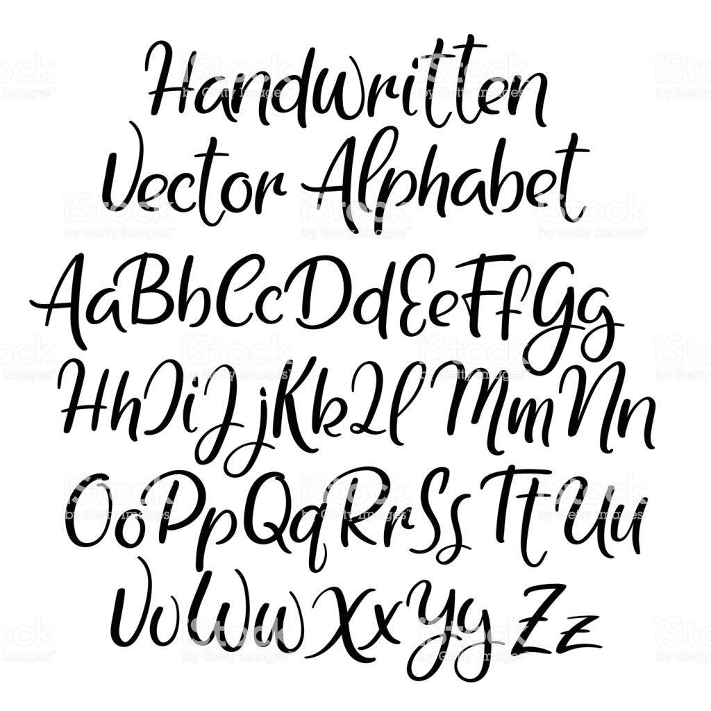 Modern Calligraphy Font. Handwritten Brush Letters dedans Alphabet Majuscule Et Minuscule