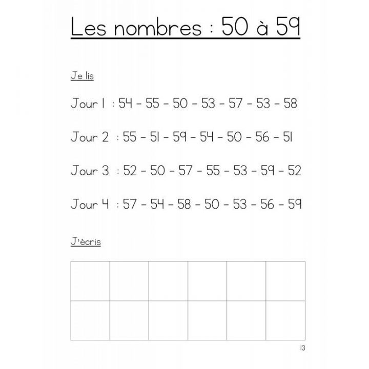 Mon Cahier Des Nombres | Carte De Mot, Mon Cahier Et L serapportantà L Écriture Des Nombres