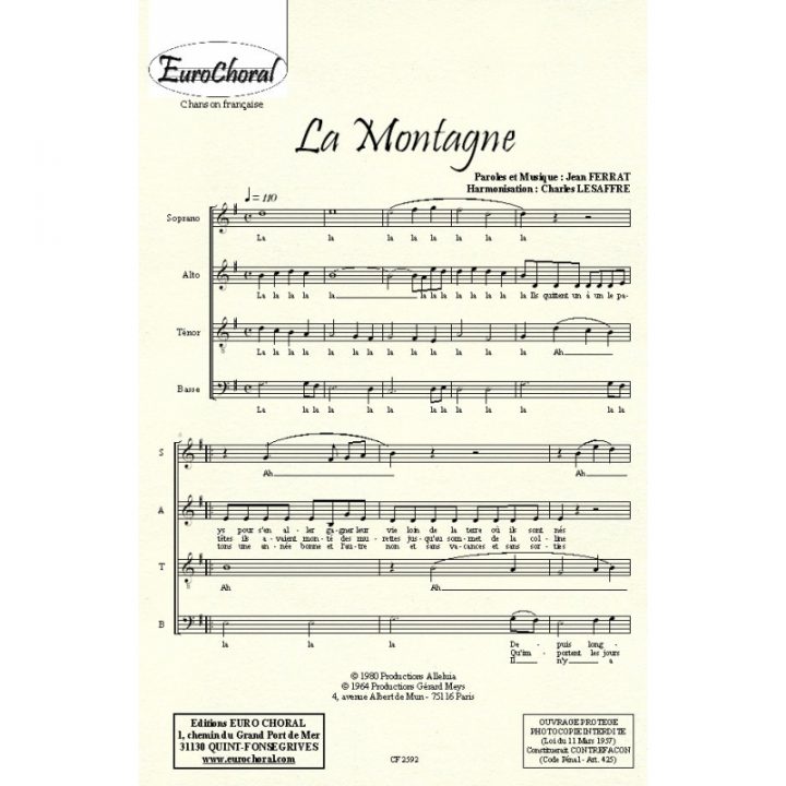 Paroles La Montagne