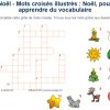 Mots Croisés Illustrés : Noël, Pour Apprendre Du serapportantà Jeux Mots Croisés En Français