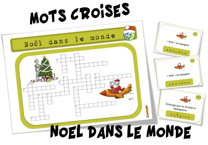 Mots Croisés : Noël Dans Le Monde | Bout De Gomme à Réponse Mots Fléchés