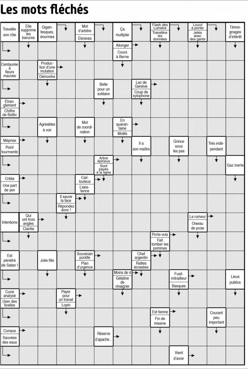 Mots Fléchés En Ligne - Primanyc dedans Grilles Mots Fleches Gratuits En Ligne