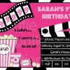 Movie Birthday Invitation Movie Night Party Invitations à Invitation Theme Cinema