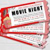 Movie Invitation Movie Night Party Movie Birthday Party | Etsy concernant Invitation Theme Cinema