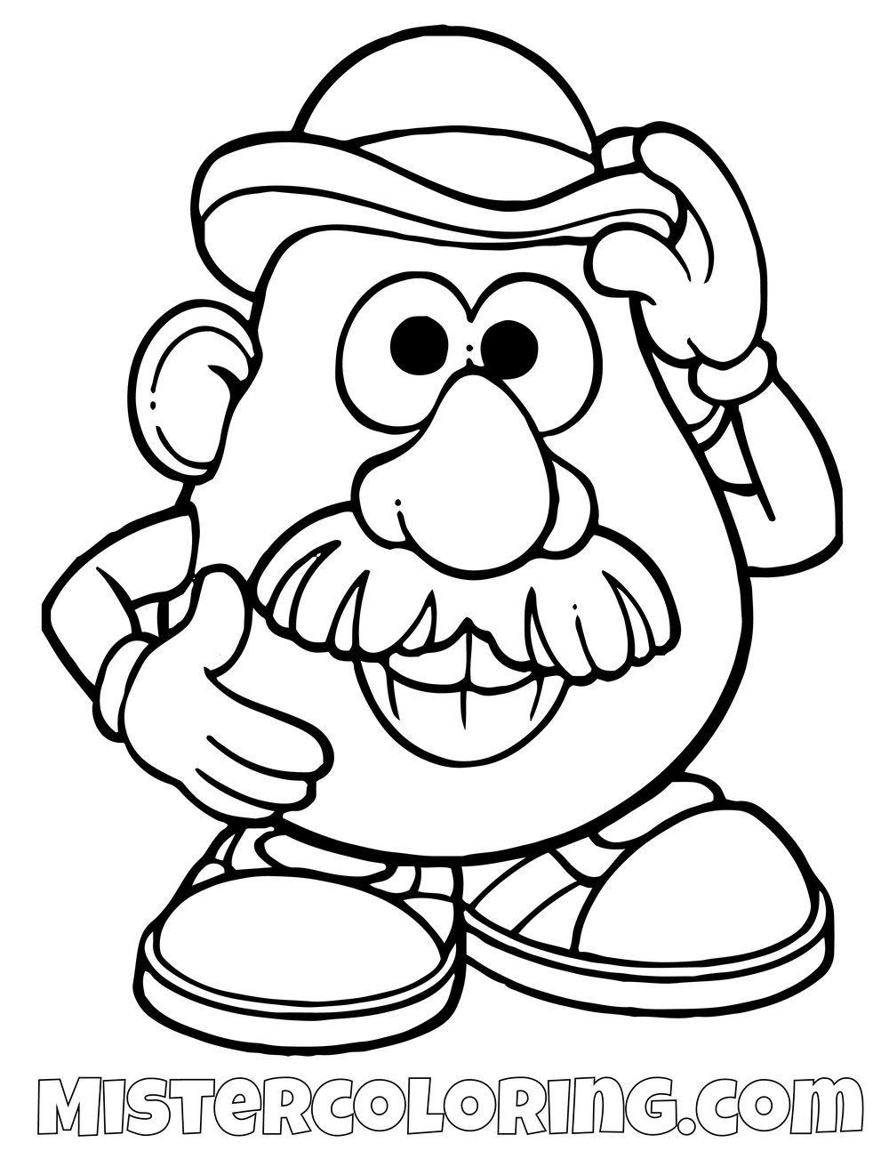 Mr. Po Head Greeting Toy Story Coloring Page | Toy Story À serapportantà Mr Patate Coloriage