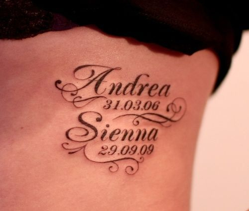 Name And Date Tattoo Design: | Tatueringsidéer, Barnnamn destiné Tatouage Prenom Theo