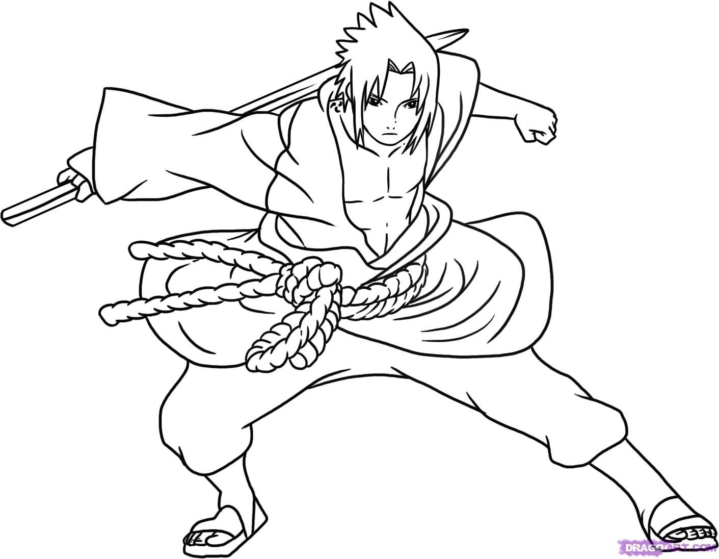 Naruto Vs Sasuke Coloring Pages | Coloriage Naruto tout Coloriage Naruto Et Hinata