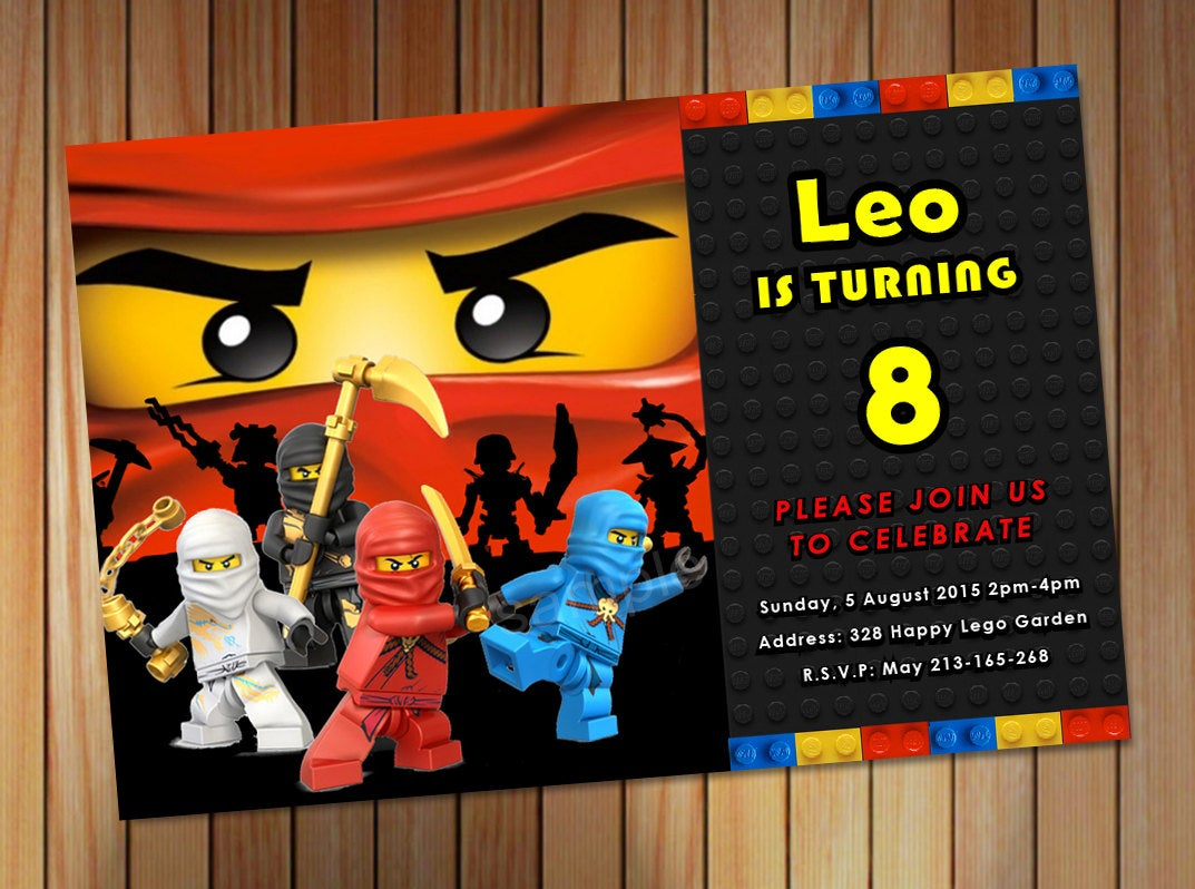 Ninjago Lego Invitation Anniversaire De Film Lego Par concernant Invitation Anniversaire Ninjago