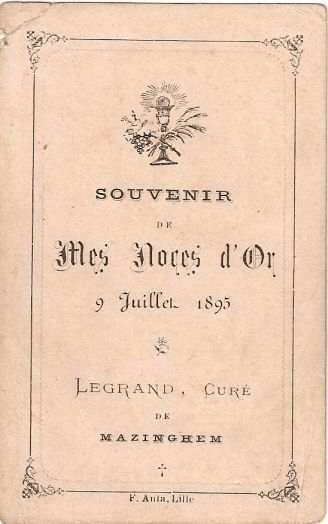 Noces D'Or De L'Abbé Legrand Jean Baptiste encequiconcerne Texte Invitation Noces D Or