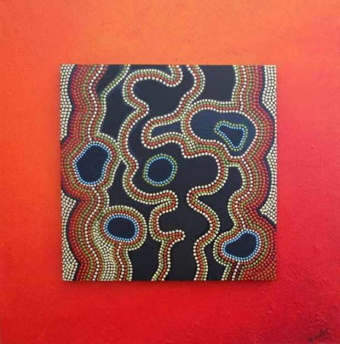 Nocturne | Art Aborigène, Peintures D&amp;#039;Art Moderne, Art intérieur Livre Peinture Aborigene