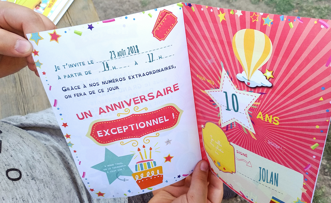 Notre Carte D'Anniversaire Fait Son Cirque ! - Blog Hop'Toys encequiconcerne Carte D Invitation Anniversaire Fait Maison