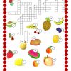 Nourriture - Fruits Mots Croisés | Mots Croisés, Mots pour Fruits Et Légumes En Anglais
