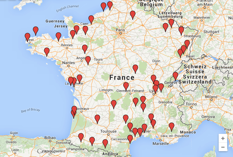 Nouveau : Notre Carte De France Des Coins De Pêche | La pour Carte De France Ludique