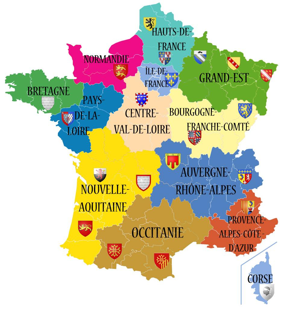 Nouvelle Carte Region De France | My Blog intérieur Liste Des Régions De France