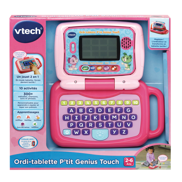 Ordinateur - Tablette P'Tit Genius Touch Mauve Vtech tout Jeux Ordinateur Enfant