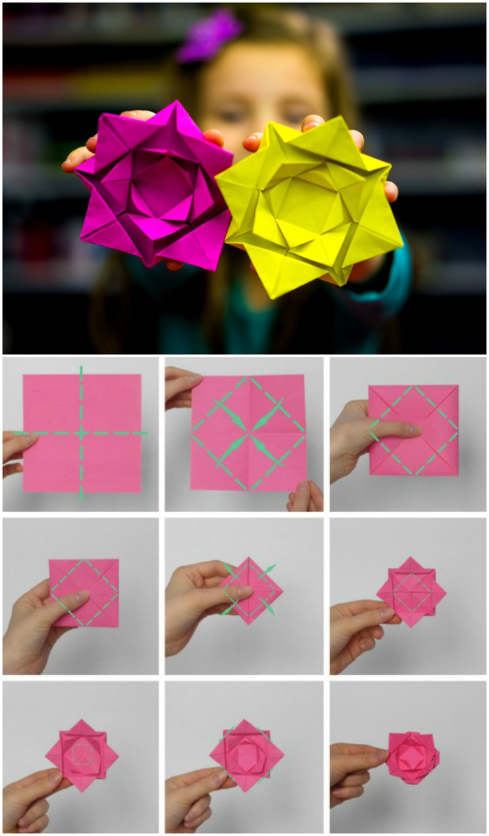Origami D&amp;#039;Une Rose avec Comment Fabriquer Un Pistolet En Papier