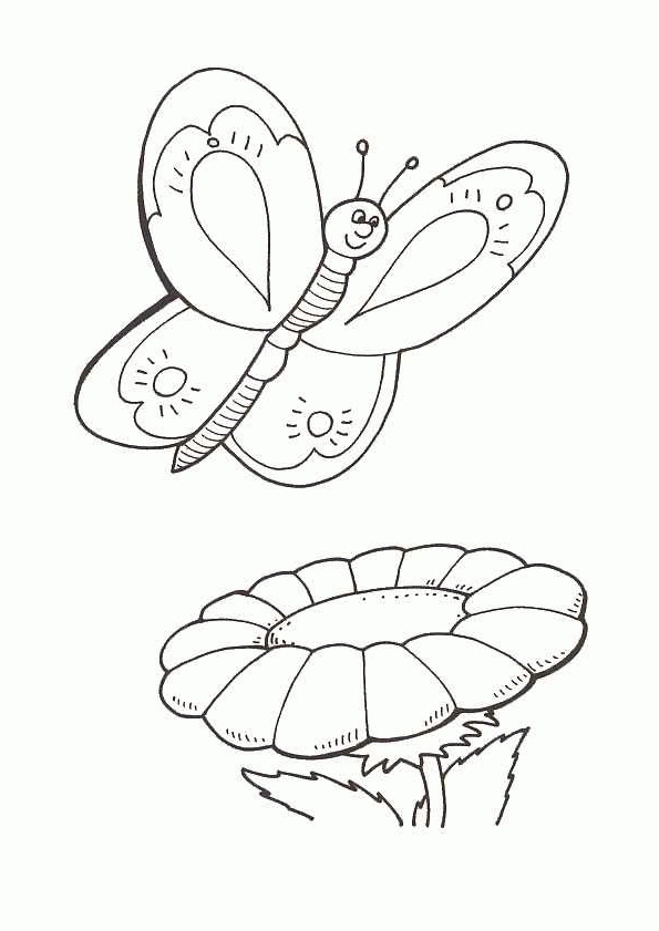 , Page 30 Sur 52 Sur Hugolescargot | Coloriage à Coloriage De Papillon Sur Une Fleur
