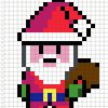 Papa Noël - Pixel Art Grille Fond Blanc | Pixel Art Noel encequiconcerne Dessin Pixel Noel
