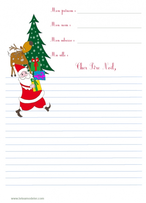 Papier À Lettre Du Père Noël Bonhomme De Neige Gratuit destiné Papier À Lettre Père Noel À Imprimer Gratuitement