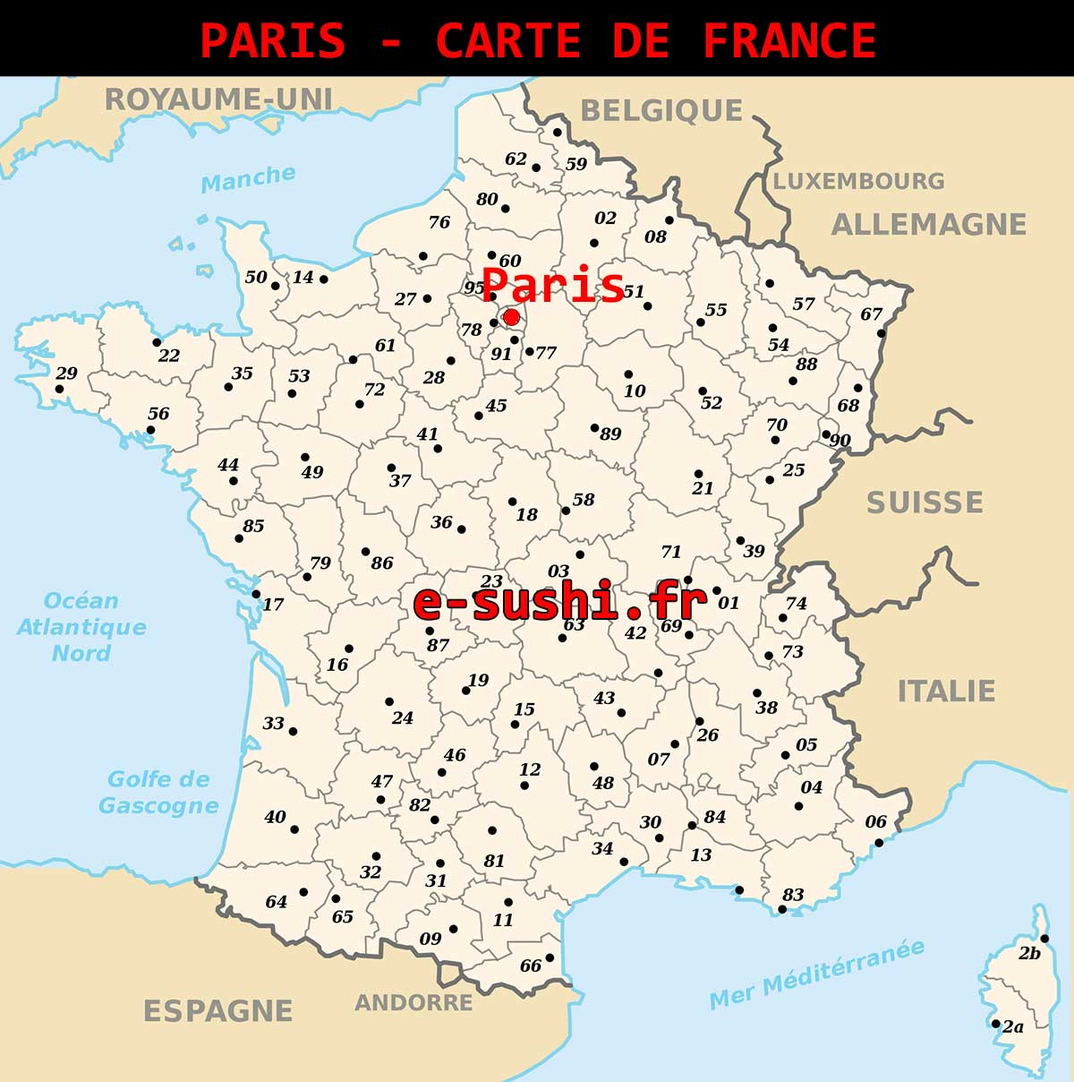 Paris Sur La Carte De France - Arts Et Voyages avec Plan De La France Par Departement