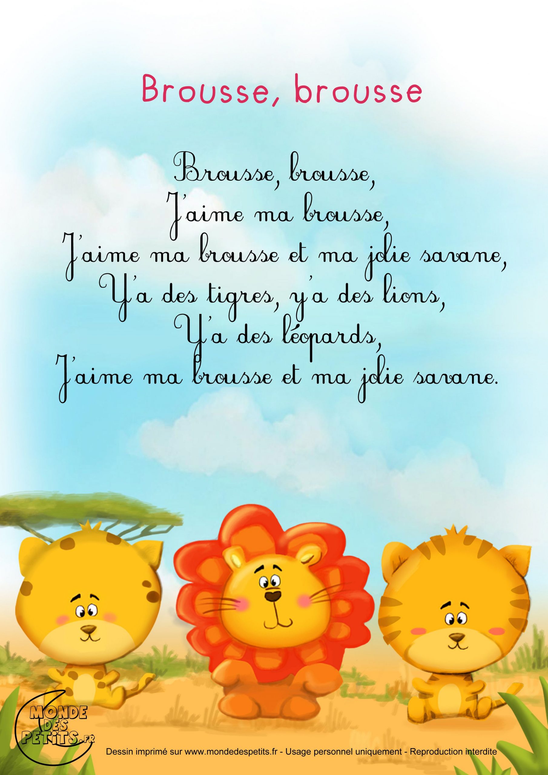 Paroles_Brousse, Brousse, J &amp;#039;Aime La Brousse | Comptines à Chansons Et Comptines Pour Bébé