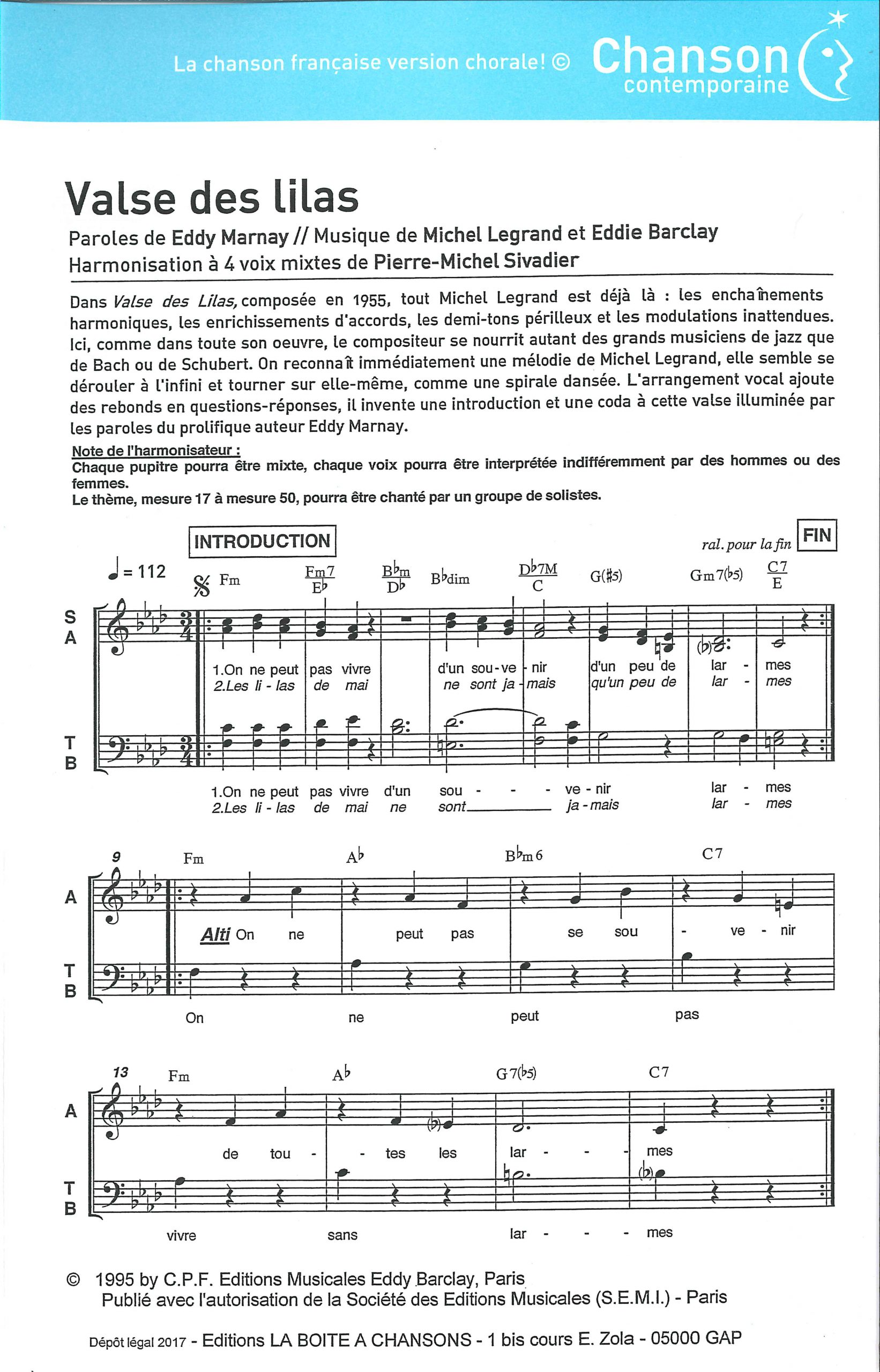 Partition De Musique, Éditeur De Partitions Pour Chorale avec Chanson De Valse