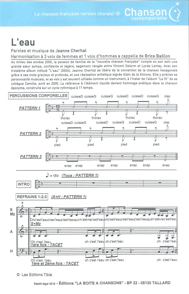 Partition De Musique, Éditeur De Partitions Pour Chorale dedans C Est