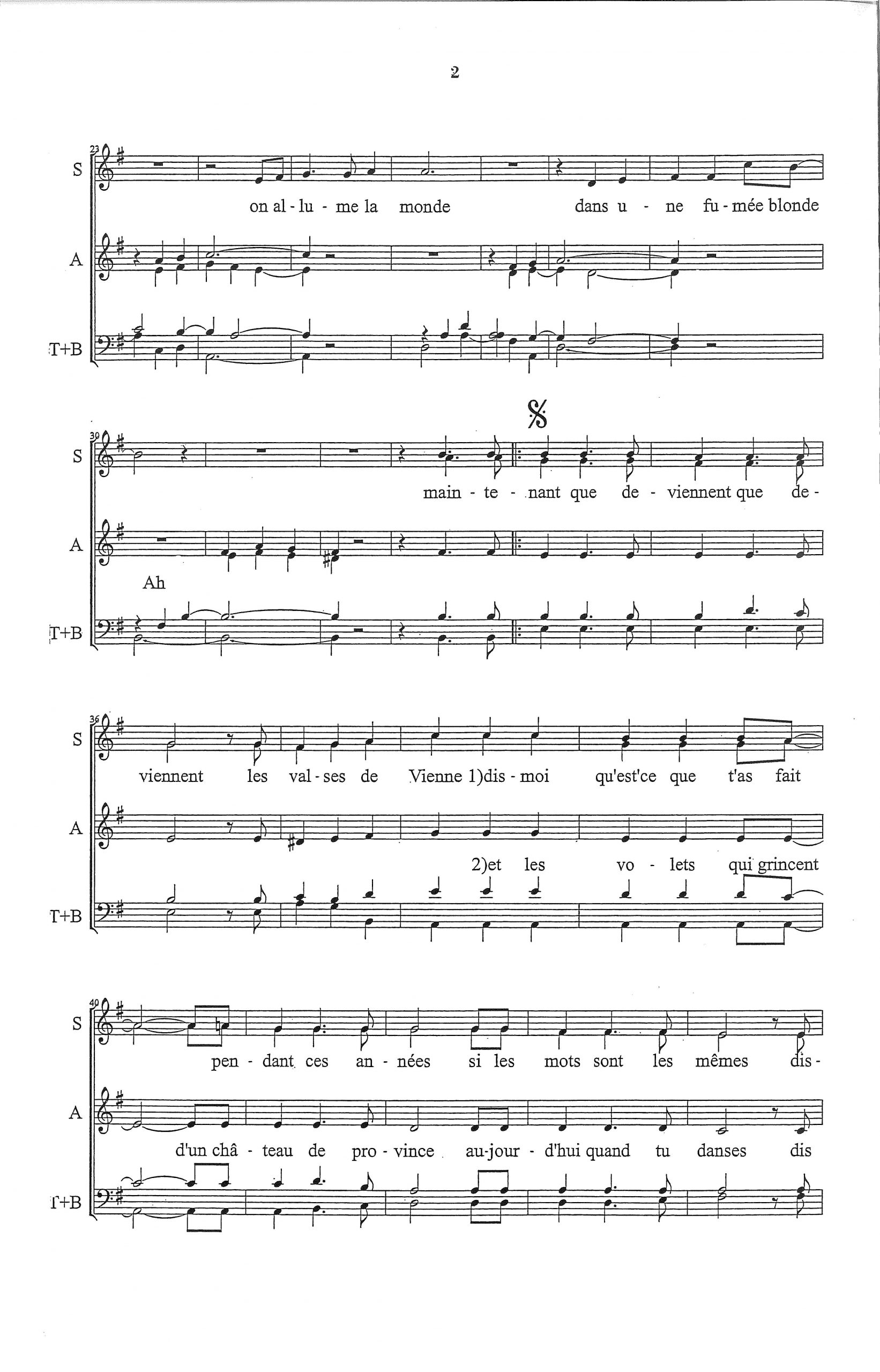 Partition De Musique, Éditeur De Partitions Pour Chorale encequiconcerne Chanson De Valse