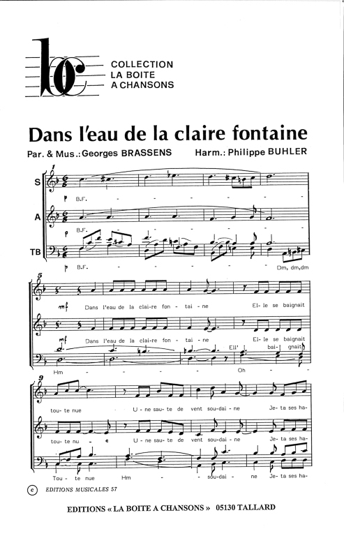 Partition De Musique, Éditeur De Partitions Pour Chorale encequiconcerne Musique C Est De L Eau