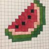 Pastèque Pixel | Pixel Art, Image Pixel Art, Pixel tout Jeux De Dessin Pixel Art Gratuit