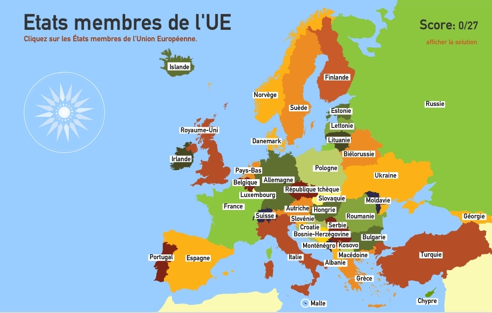 Pays De L Union Européenne Et Leurs Capitales concernant Union Européenne Capitales