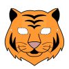 Pdf Masque De Tigre En Couleur | Masque De Tigre avec Photo De Lion A Imprimer En Couleur