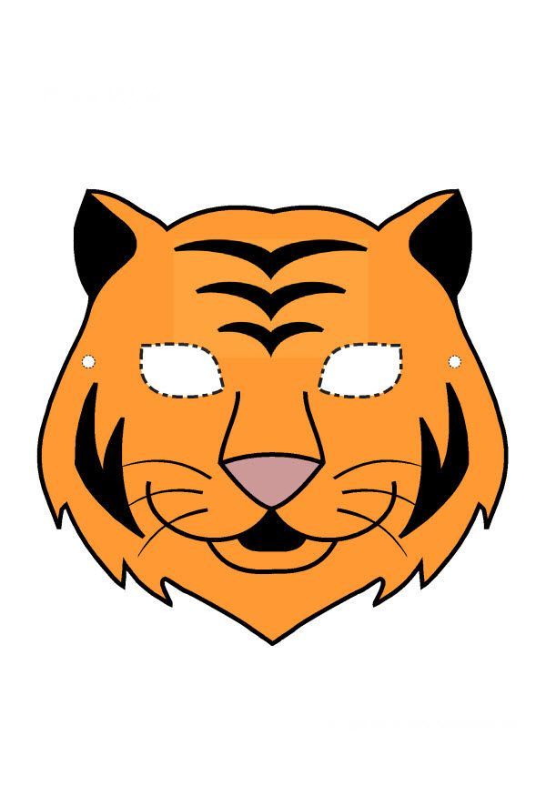 Pdf Masque De Tigre En Couleur | Masque De Tigre avec Photo De Lion A Imprimer En Couleur