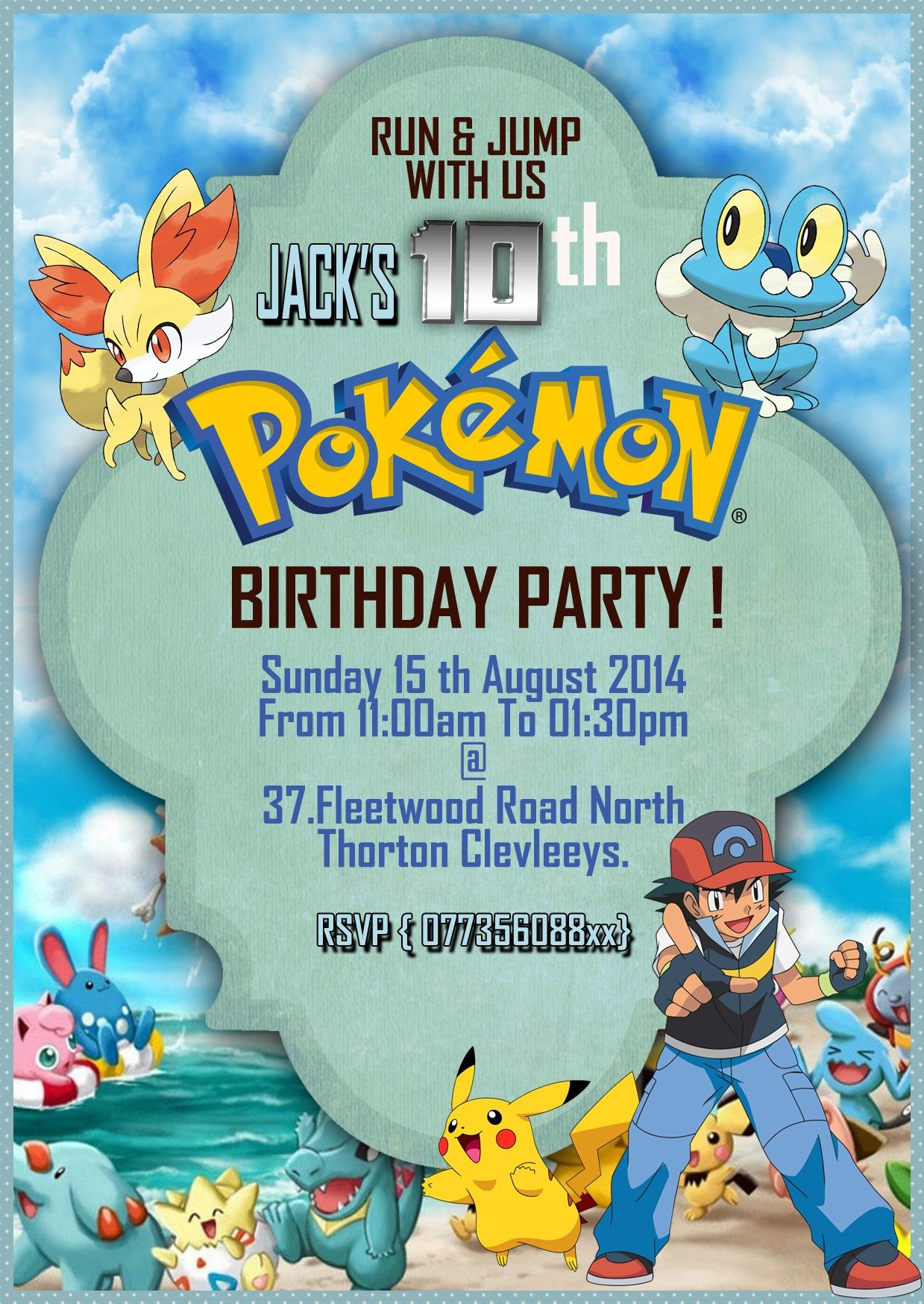 Personalize Pokemon Party Invitationsthank You Cards serapportantà Invitation Carte Pokemon