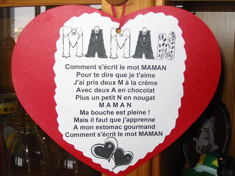 Petit Poème Pour Sa Maman Chérie - Les Broderies De Nanou avec Poeme Pour Maman De Noel
