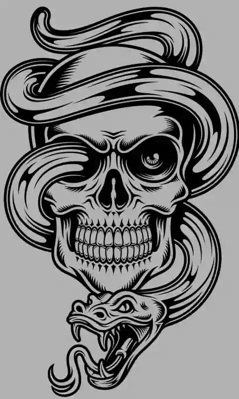 Pin De Helena Em Fonds D'Écrans | Designs De Tatuagem concernant Dessin Tete De Mort Tribal